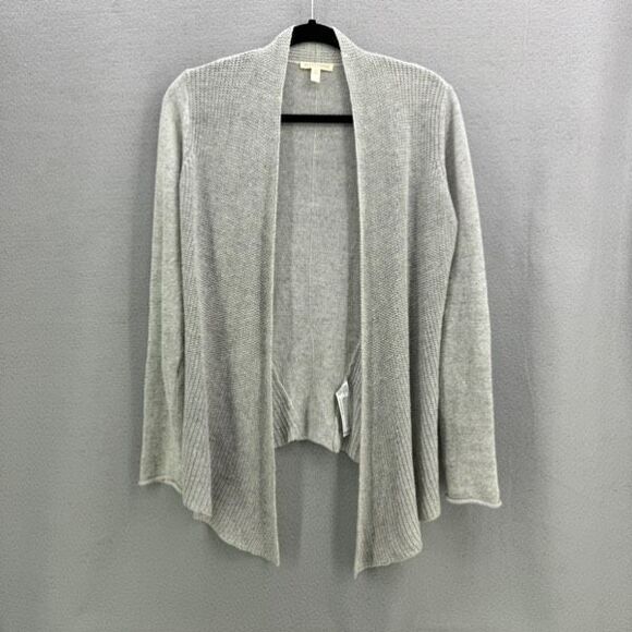 Eileen Fisher Women's Gray Open Front 100% Linen Dainty Hem Cardigan XS - Picture 7 of 7